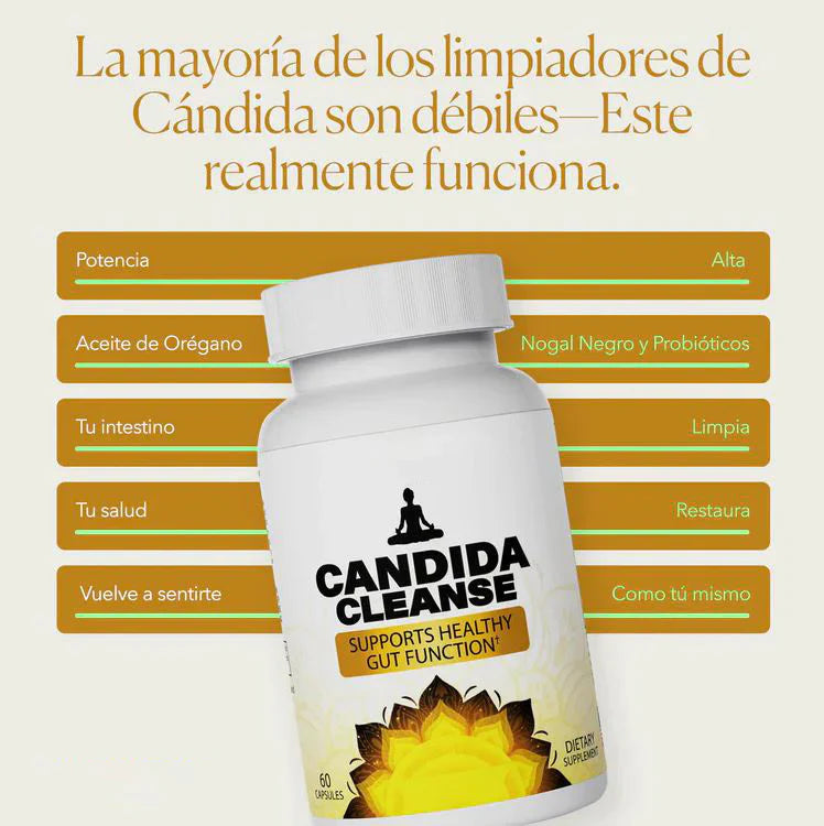 Candida Cleanse® – Elimina Antojos, Reduce la Hinchazón y Fatiga