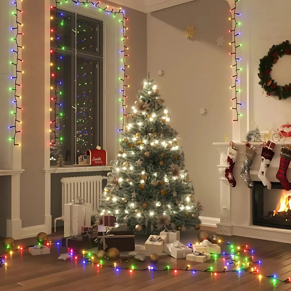 LUCES NAVIDEÑAS CON PANEL SOLAR