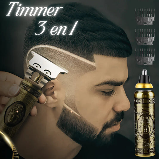 TRIMMER 3 EN 1 - Cabello, barba, patilla y nariz