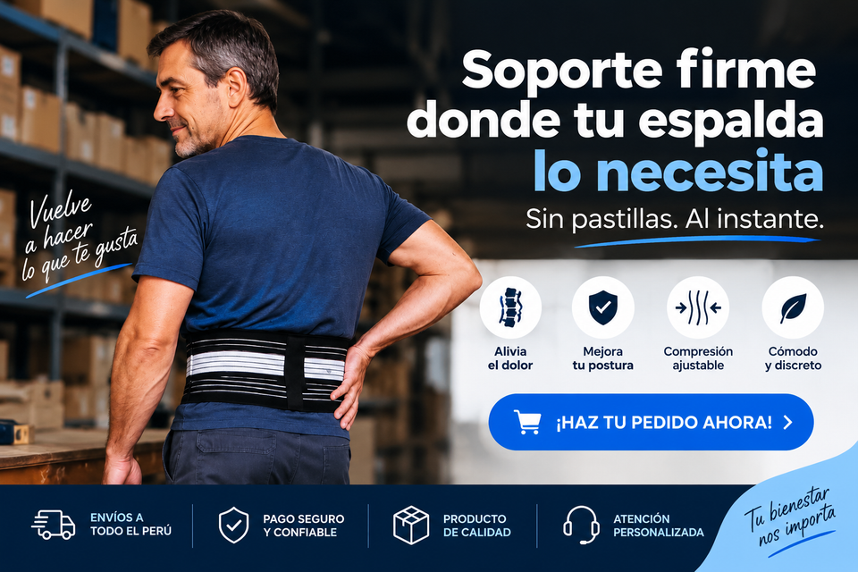 Soporte Lumbar Corrector de Postura | Ajustable y Transpirable