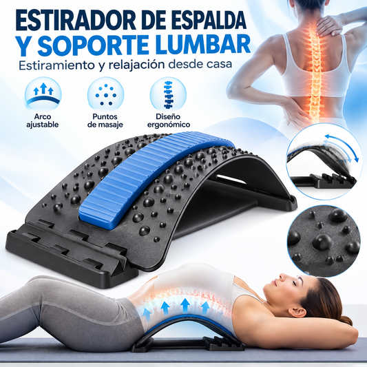 Soporte Lumbar 3 Niveles – Estira y Relaja tu Espalda en Casa