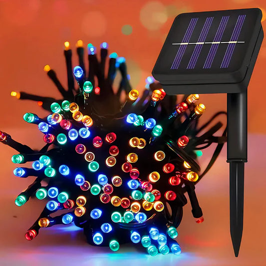 LUCES NAVIDEÑAS CON PANEL SOLAR